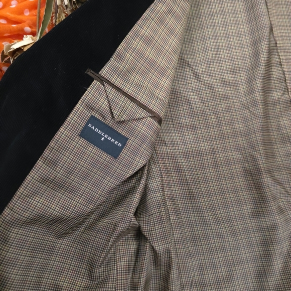 Saddlebread Men's Black Cordury Sports Coat Sz 44R - Picture 8 of 9